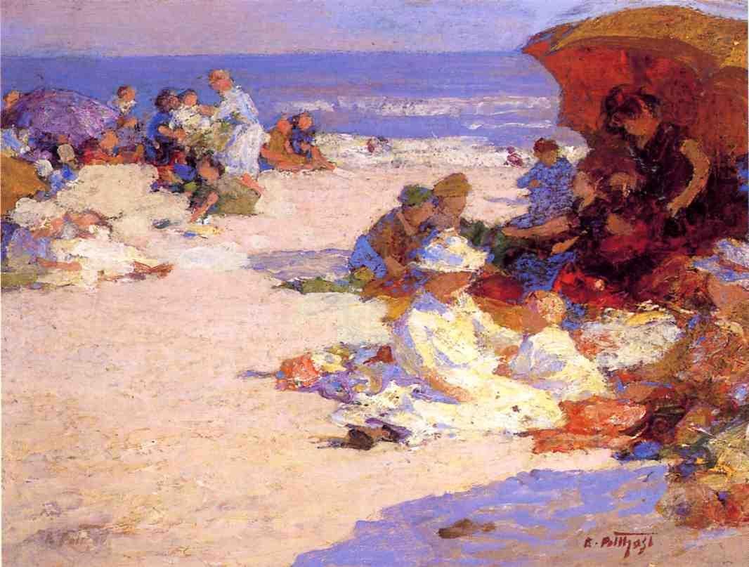 Edward Henry Potthast Picknickers on the Beach